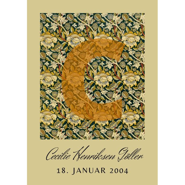 CECILIE - WILLIAM MORRIS NAVNEPLAKAT 