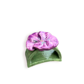 KERAMIK SERVIETRING STEDMODERBLOMST - LILLA