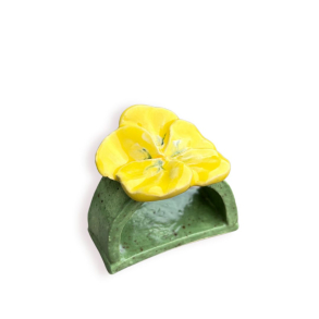 KERAMIK SERVIETRING STEDMODERBLOMST - SOMMERGUL