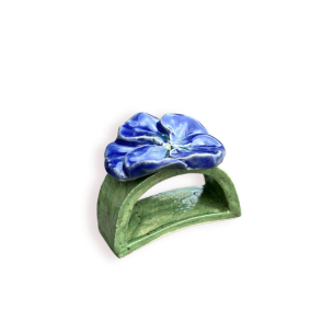 KERAMIK SERVIETRING STEDMODERBLOMST - KONGEBL 