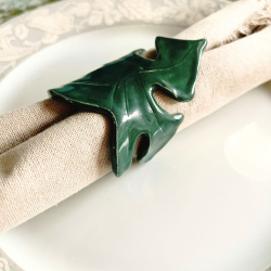 SERVIETRING I KERAMIK - Monsterablad