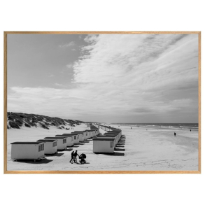 BADEHUSE LKKEN STRAND SORT/HVID PLAKAT