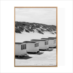 BADEHUSE I LKKEN SORT/HVID PLAKAT