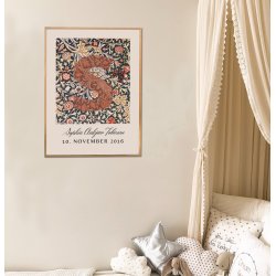 SOPHIA - WILLIAM MORRIS NAVNEPLAKAT 