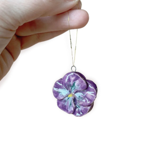 KERAMIK - STEDMODERBLOMST - LILLA (STOR)