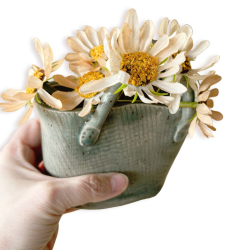 KERAMIKVASE - GRGRN STRANDTASKE