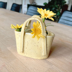KERAMIKVASE - GUL STRANDTASKE