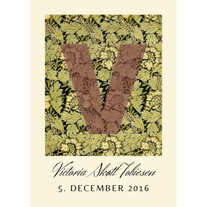 VICTORIA - WILLIAM MORRIS NAVNEPLAKAT 