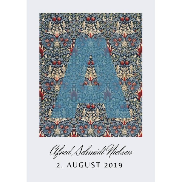 ALFRED - WILLIAM MORRIS NAVNEPLAKAT 